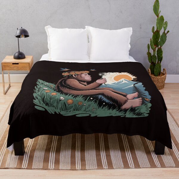Item preview, Bigfoot Blowing Dandelion – Peaceful Sasquatch Nature Art designed and sold by Redgiant87x.
