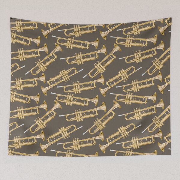 Item preview, trumpet on brown designed and sold by kobyakov.
