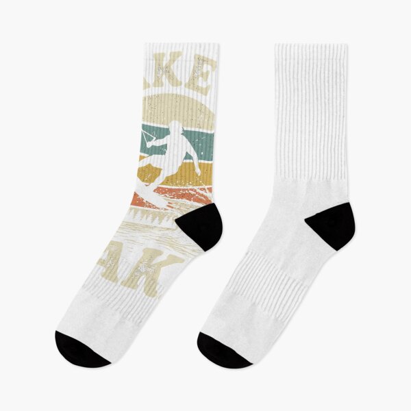Item preview, WAKE 'N LAKE Retro Wakeboarding Lake Life Design designed and sold by snowry.