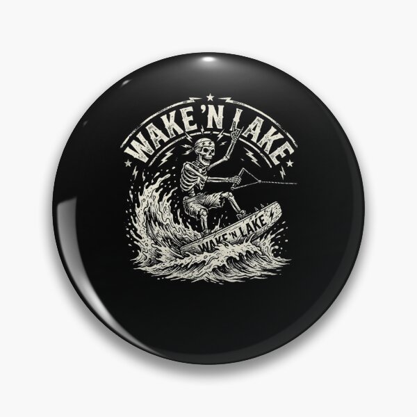 Item preview, WAKE 'N LAKE Skeleton Wakeboarding Water Sports designed and sold by snowry.