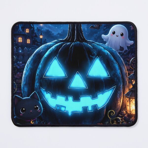 Item preview, Halloween 13 - Glowing Neon Blue Jack-O-Lantern Halloween designed and sold by NikaNavi.