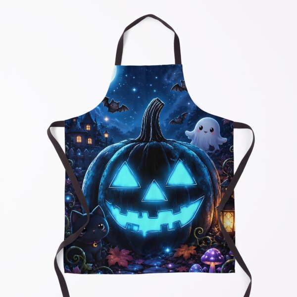 Item preview, Halloween 13 - Glowing Neon Blue Jack-O-Lantern Halloween designed and sold by NikaNavi.