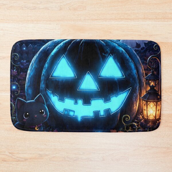 Item preview, Halloween 13 - Glowing Neon Blue Jack-O-Lantern Halloween designed and sold by NikaNavi.