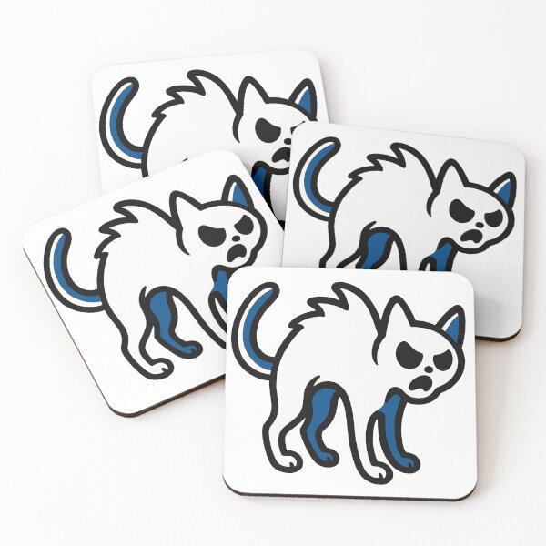 Item preview, Blue Static Cat | Punk Cartoon Feral Kitty Illustration designed and sold by Swedeprep.