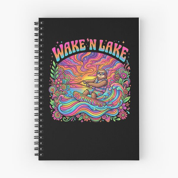 Item preview, Wake 'N Lake Chill Vibes Sloth Wakeboarding Summer designed and sold by snowry.