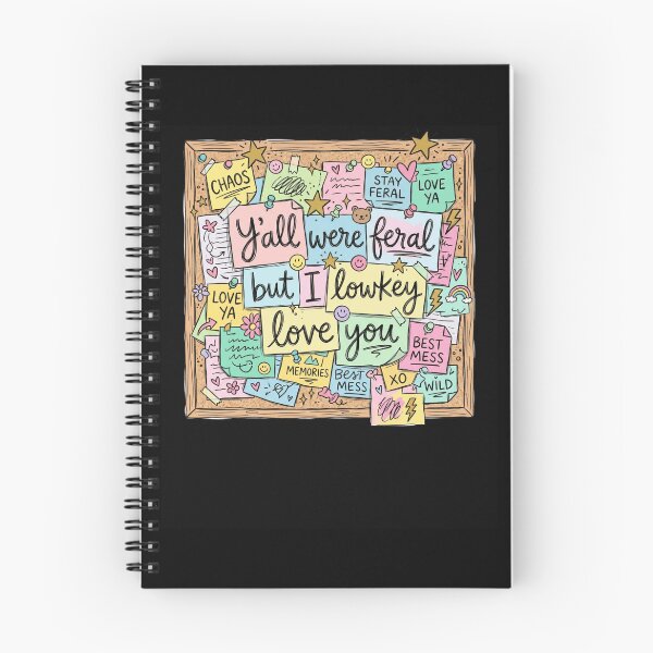 Item preview, Y'all Were Feral But I Lowkey Love You Notes designed and sold by snowry.
