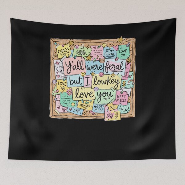 Item preview, Y'all Were Feral But I Lowkey Love You Notes designed and sold by snowry.