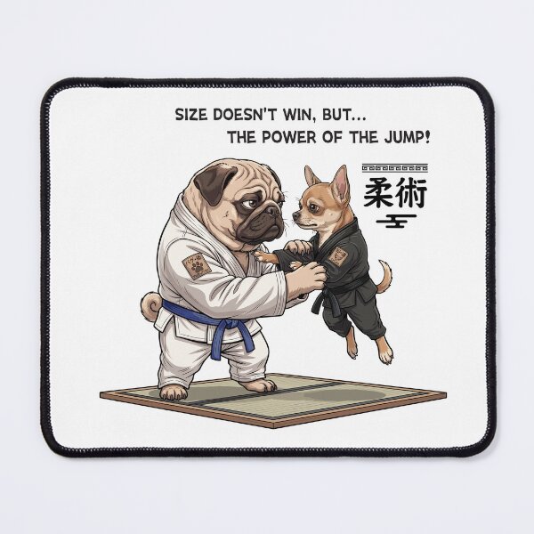 Item preview, Pug & Chihuahua: Power of the Jump. designed and sold by KojourinArt.