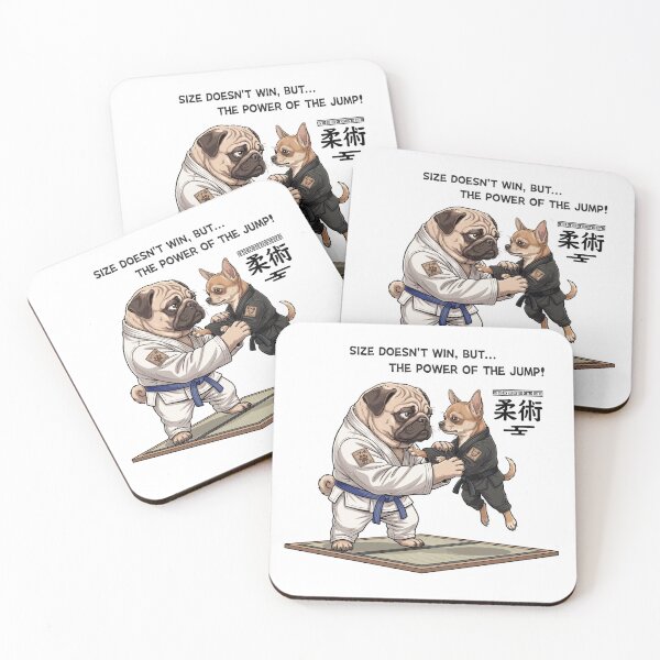 Item preview, Pug & Chihuahua: Power of the Jump. designed and sold by KojourinArt.