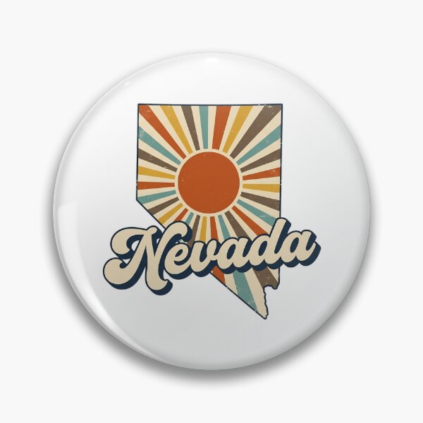 Artikelvorschau, Nevada Retro Sunset State Silhouette – Vintage-Design entworfen und verkauft von Paper Drip.