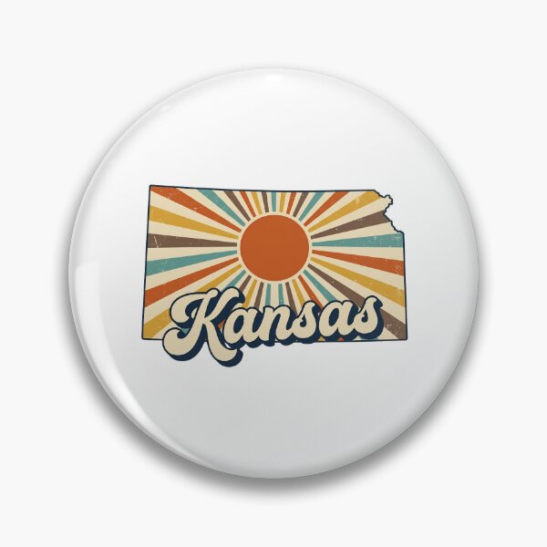 Item preview, Kansas Retro Sunset State Silhouette – Vintage Distressed Design designed and sold by Paper Drip.
