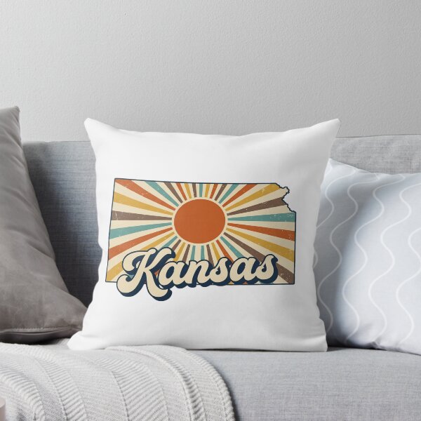 Item preview, Kansas Retro Sunset State Silhouette – Vintage Distressed Design designed and sold by Paper Drip.