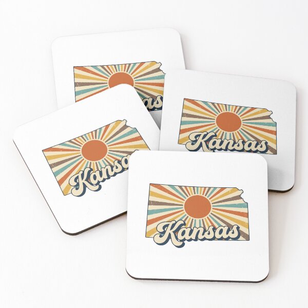 Item preview, Kansas Retro Sunset State Silhouette – Vintage Distressed Design designed and sold by Paper Drip.