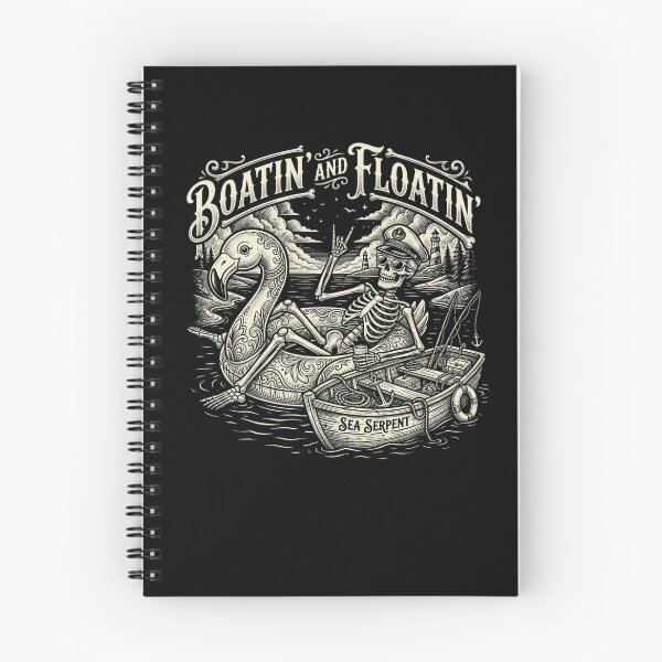 Item preview, Boatin' and Floatin' Skeleton Flamingo Boat designed and sold by snowry.