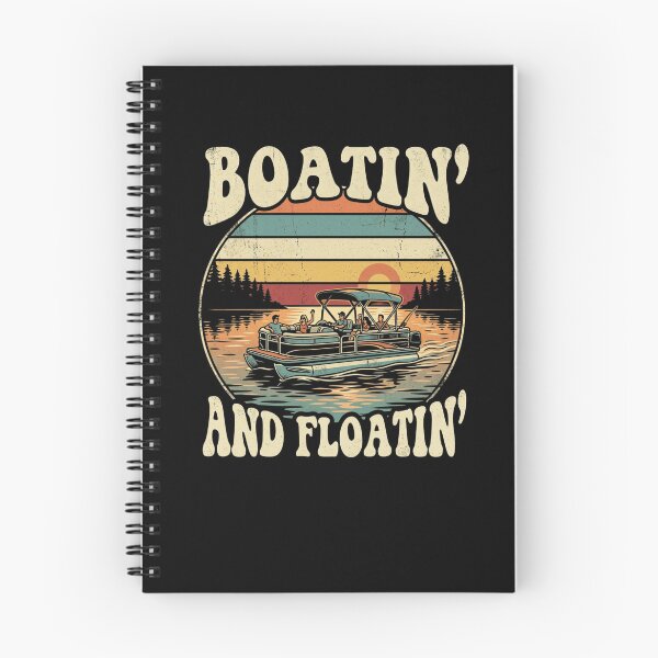 Item preview, Boatin' and Floatin' Vintage Pontoon Boat Lake designed and sold by snowry.