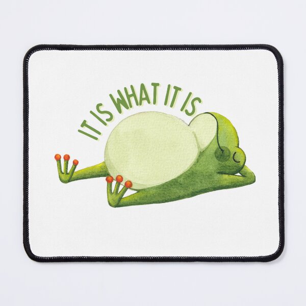 Item preview, Funny Frog Sticker “It Is What It Is” | Tired Frog Meme | Cute Lazy Frog Aesthetic designed and sold by theintentionalteacher.