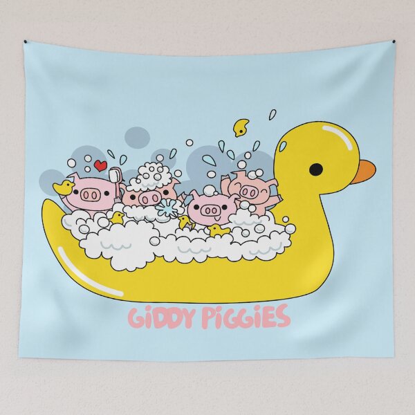 Item preview, Bubble Bath Time Giddy Piggies designed and sold by Giddy Piggies.
