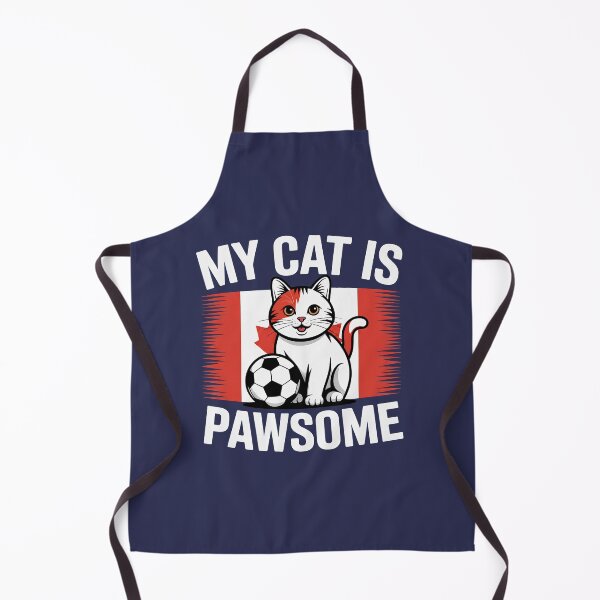 Item preview, Cute Patriotic Soccer Cat Red Maple Leaf designed and sold by MimsTees.