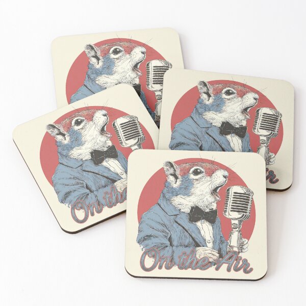 Item preview, On the Air - Vintage Squirrel Lounge Art designed and sold by Cosmic Cactus.