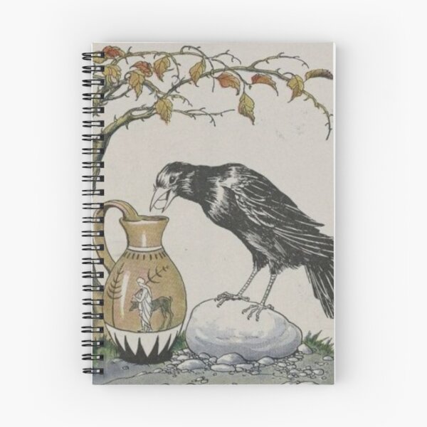 Item preview, The Crow and the Pitcher - Aesop’s Fables Vintage Illustration designed and sold by CulturalCurios.