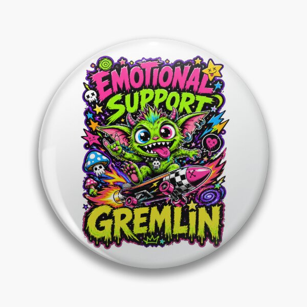 Item preview, Neon Emotional Support Gremlin designed and sold by Wolf Creator.