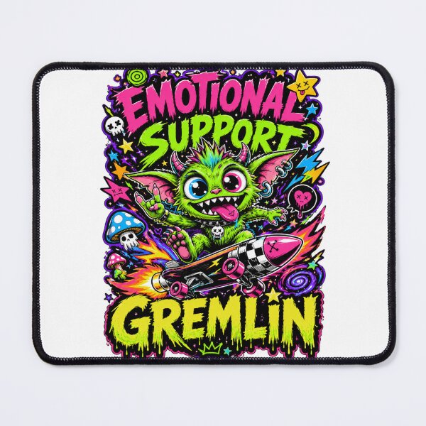 Item preview, Neon Emotional Support Gremlin designed and sold by Wolf Creator.