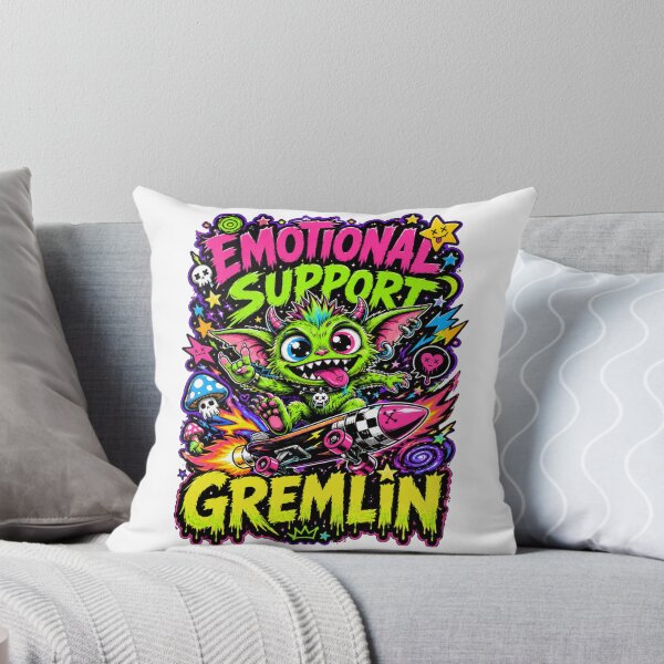 Item preview, Neon Emotional Support Gremlin designed and sold by Wolf Creator.