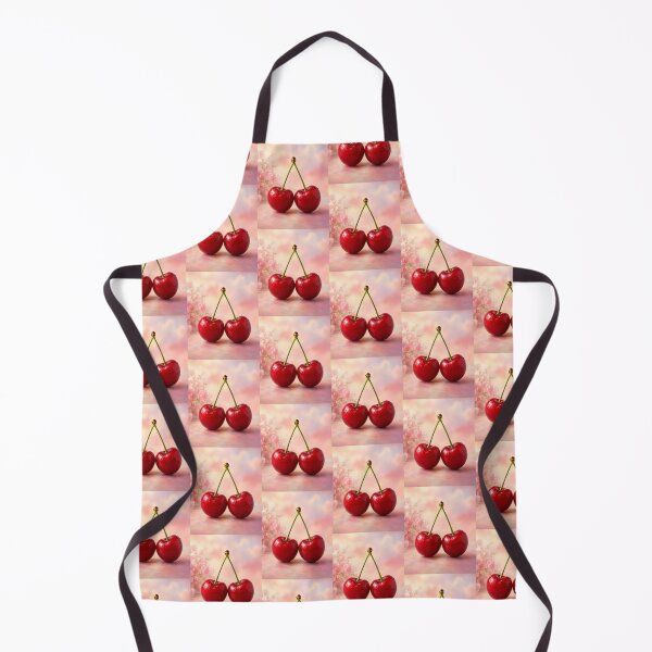 Item preview, Two Red Cherries with a beautiful background in pink designed and sold by ShipDrop.