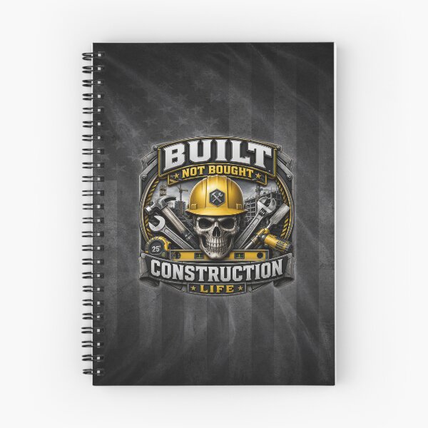 Item preview, Built Not Bought Construction Life Skull Builder Tradesman Design designed and sold by artistwill.