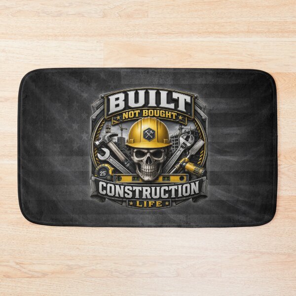 Item preview, Built Not Bought Construction Life Skull Builder Tradesman Design designed and sold by artistwill.