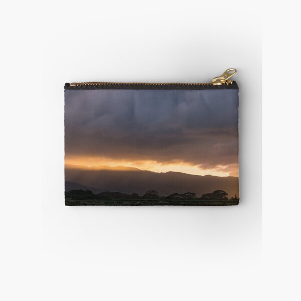 Item preview, Stormy Hawaiian Sunset - Rose Gold and Amethyst Behind Waianae Mountains designed and sold by Georgia Mizuleva.