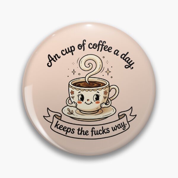 Item preview, An Cup of Coffee a Day Keeps the Fucks Away Funny Coffee Quote – Cute Retro Coffee Graphic designed and sold by TheStephanieRome.