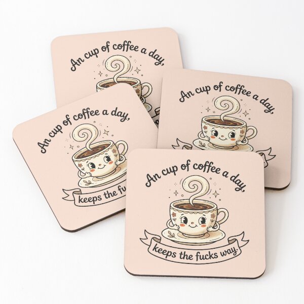 Item preview, An Cup of Coffee a Day Keeps the Fucks Away Funny Coffee Quote – Cute Retro Coffee Graphic designed and sold by TheStephanieRome.