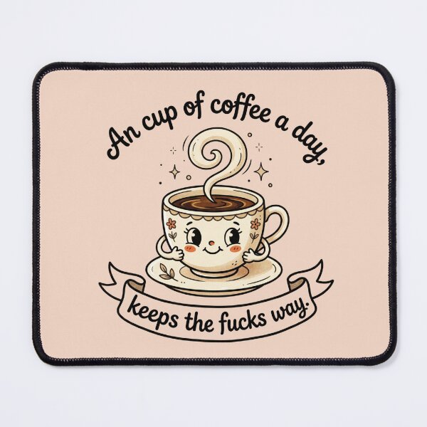 Item preview, An Cup of Coffee a Day Keeps the Fucks Away Funny Coffee Quote – Cute Retro Coffee Graphic designed and sold by TheStephanieRome.