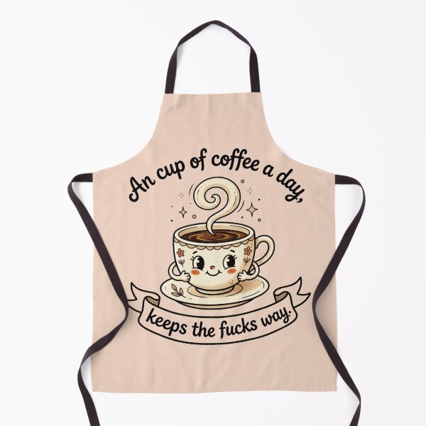 Item preview, An Cup of Coffee a Day Keeps the Fucks Away Funny Coffee Quote – Cute Retro Coffee Graphic designed and sold by TheStephanieRome.