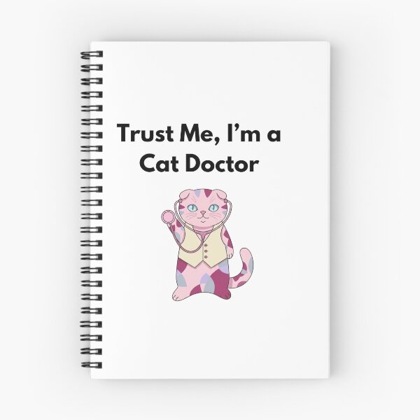 Item preview, Funny Trust Me I'm a Cat Doctor Pink Illustration designed and sold by PeplumiArt.