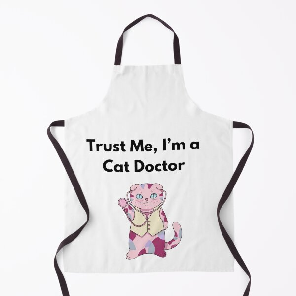 Item preview, Funny Trust Me I'm a Cat Doctor Pink Illustration designed and sold by PeplumiArt.