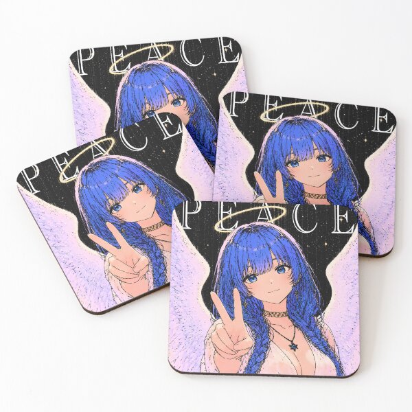 Item preview, Blue Angel Peace Anime Art | Aesthetic Wings Stickers designed and sold by One Planet One Humanity.