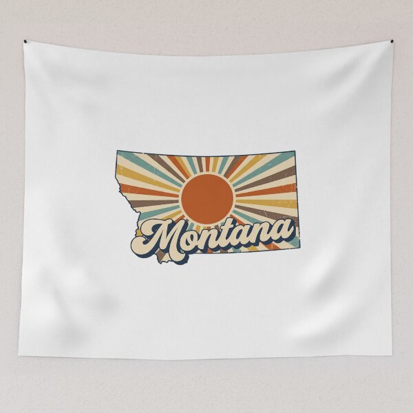 Item preview, Montana Retro Sunset State Silhouette – Vintage Distressed Design designed and sold by Paper Drip.
