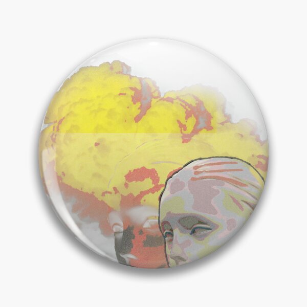 Item preview, HEAD IN THE CLOUDS – Surreal Pastel Statue Art with Colorful Cloud Burst designed and sold by ChiaraPagani.