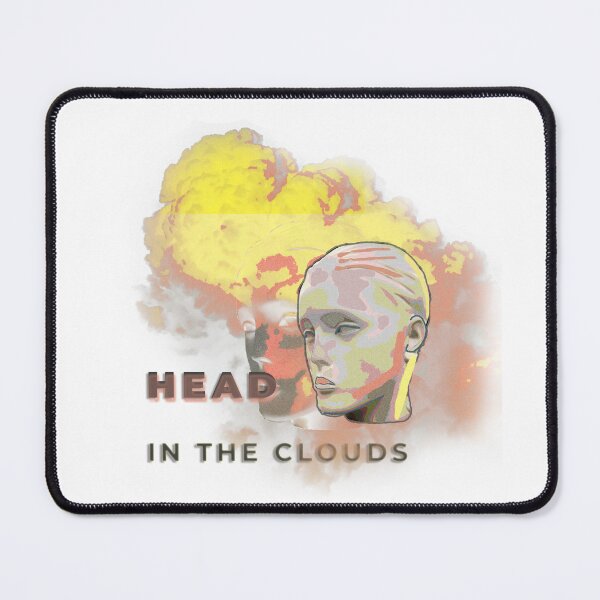 Item preview, HEAD IN THE CLOUDS – Surreal Pastel Statue Art with Colorful Cloud Burst designed and sold by ChiaraPagani.