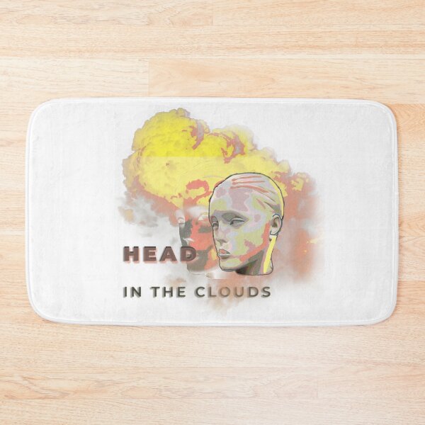 Item preview, HEAD IN THE CLOUDS – Surreal Pastel Statue Art with Colorful Cloud Burst designed and sold by ChiaraPagani.