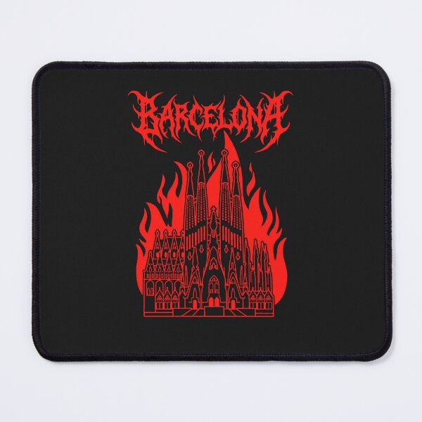 Item preview, Barcelona black metal sagrada familia flames designed and sold by MetalSatyrShop.