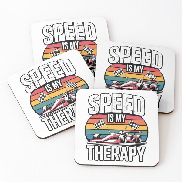 Item preview, Speed Is My Therapy – Vintage Formula Racing Retro Car T-Shirt Design designed and sold by ArtistryPulse90.
