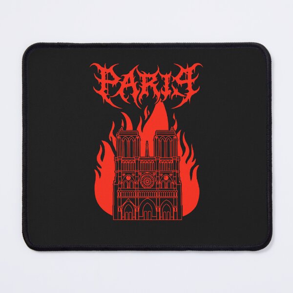 Item preview, Paris black metal sagrada familia flames designed and sold by MetalSatyrShop.