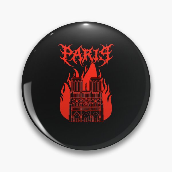 Item preview, Paris black metal sagrada familia flames designed and sold by MetalSatyrShop.