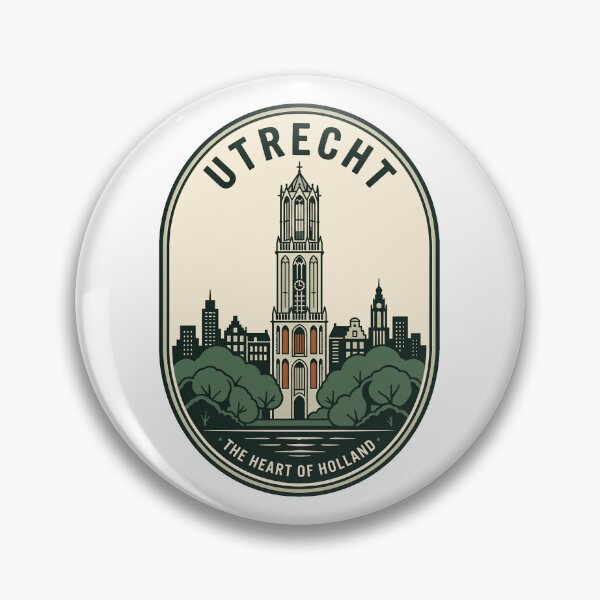 Item preview, Utrecht Netherlands Dom Tower City Skyline Retro designed and sold by k3rstman1.