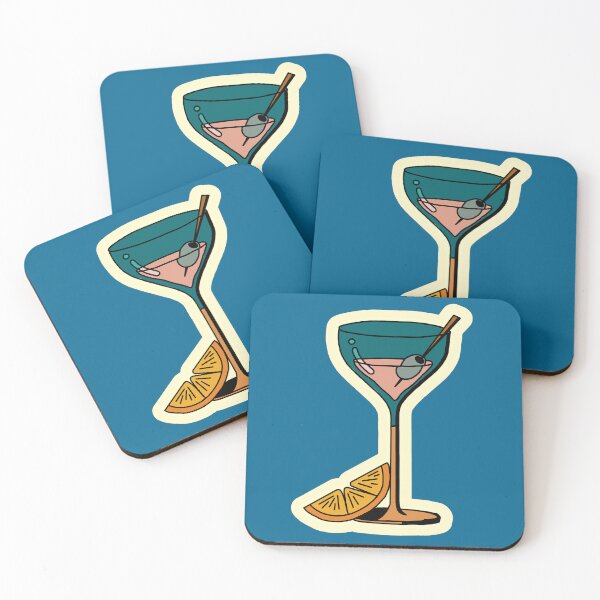 Item preview, Aesthetic Martini & Orange Slice - Minimalist Retro Cocktail Sticker designed and sold by AliAltinelArt.
