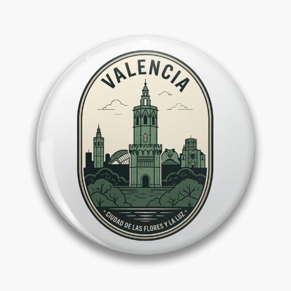 Item preview, Vintage Valencia Spain Travel Emblem Miguelete Tower designed and sold by k3rstman1.
