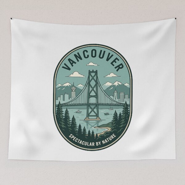 Item preview, Vintage Vancouver Lions Gate Bridge Nature Badge designed and sold by k3rstman1.